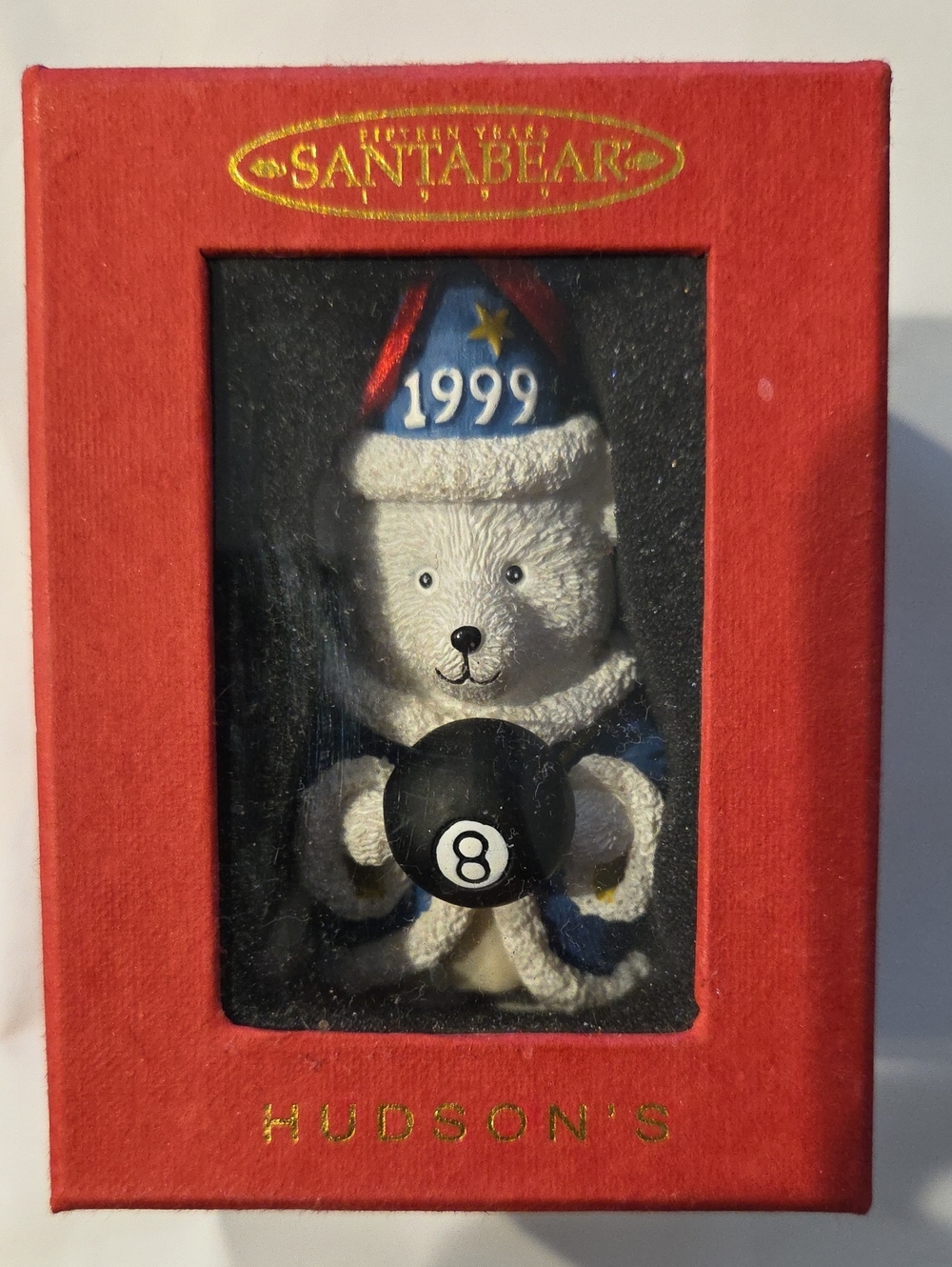 Vintage Dayton Hudson's 1999 Santa Bear Ornament NEW IN BOX